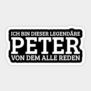 Peter Funny Saying Birthday First Name Sticker